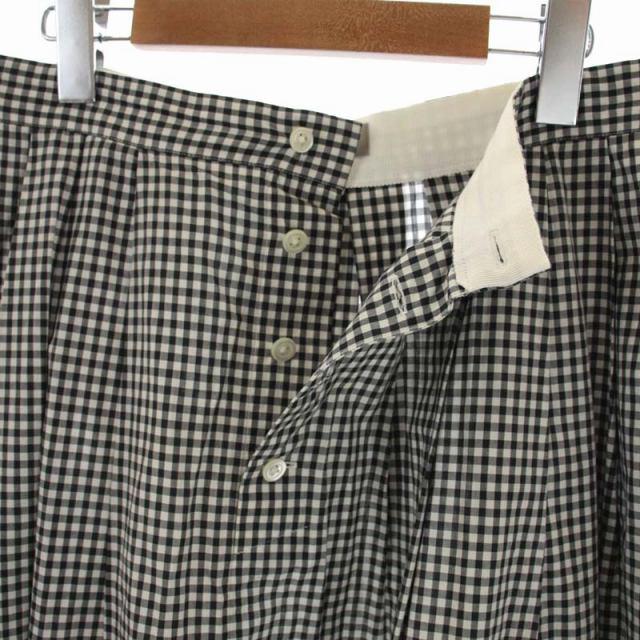 マーガレットハウエル DRY GINGHAMCHECK COTTON フレアスカート  