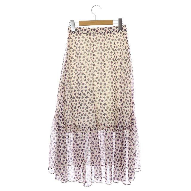 エポカ ザショップ 22SS ハートプリントティアードスカート ロング  