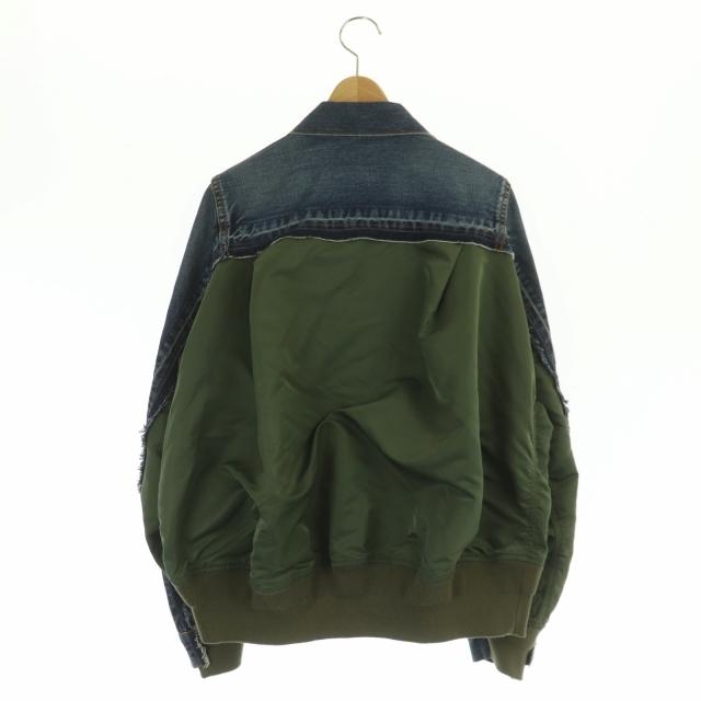 サカイ sacai 再構築 ドッキング MA-1 デニムジャケット ジージャン 前 