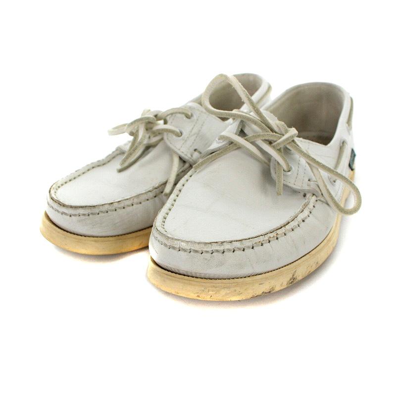 パラブーツ Paraboot BARTH デッキシューズ レザー 23cm 白 ホワイト 