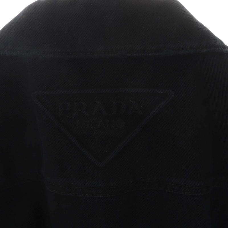 プラダ PRADA バックロゴエンボス オーバーサイズシャツ オープン