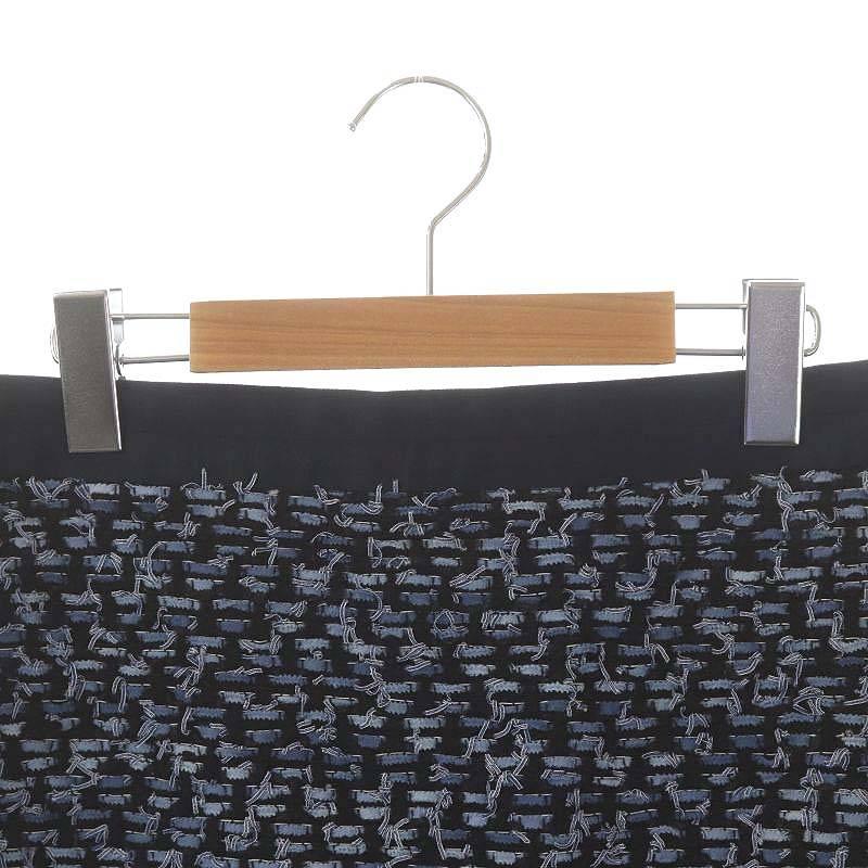 ドゥロワー Drawer ツイード ラメ フリンジスカート 台形スカート ミニ  