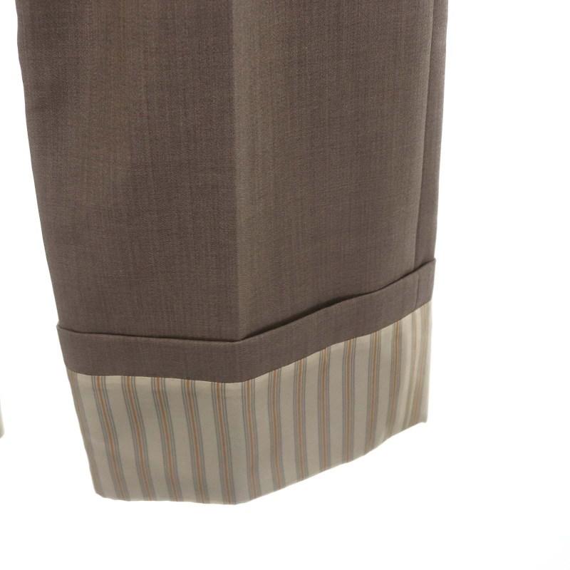 クロエ CHLOE クロエ ウールストライプロールアップワイドパンツ  