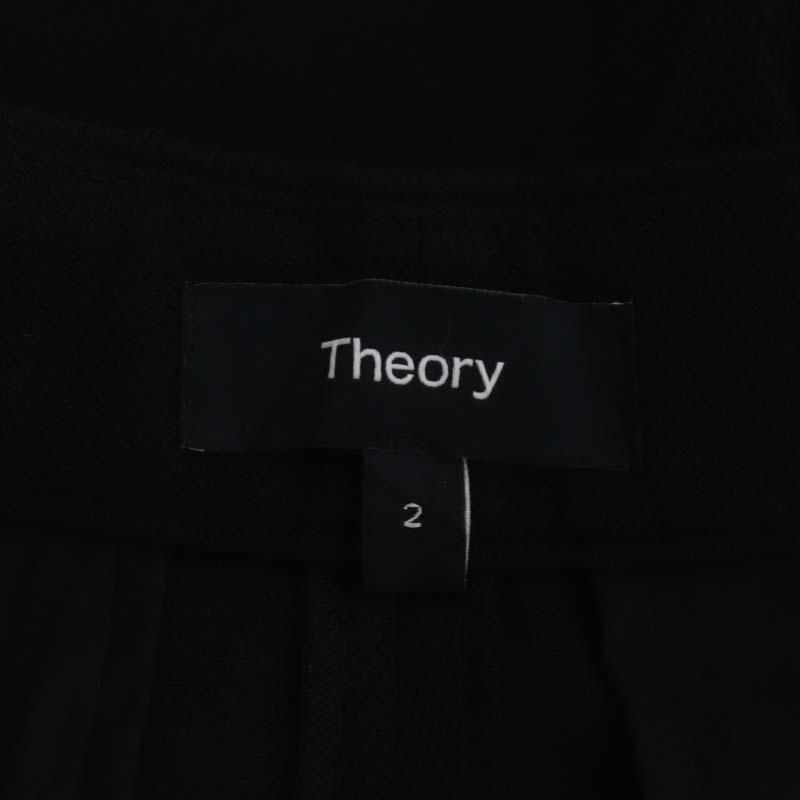 セオリー theory 23SS Cotton ST Pique Cuff Short AE ショートパンツ ハーフパンツ ジッパーフライ 2 黒 ブラック レディース｜vectorpremium｜03