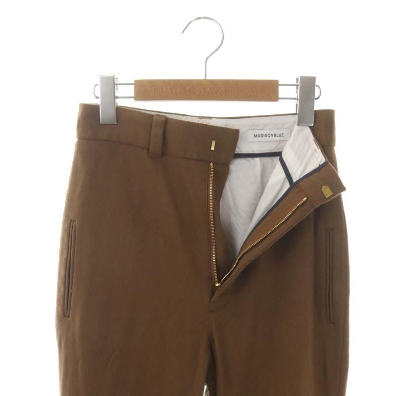マディソンブルー MADISONBLUE ウールパンツ フレア ジッパーフライ 01  