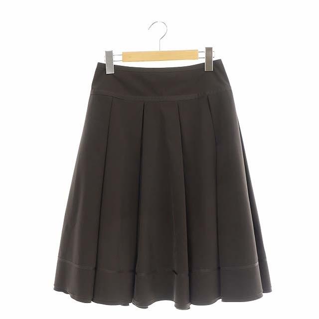 フォクシーニューヨーク FOXEY NEW YORK プリーツスカート 膝丈 フレア  