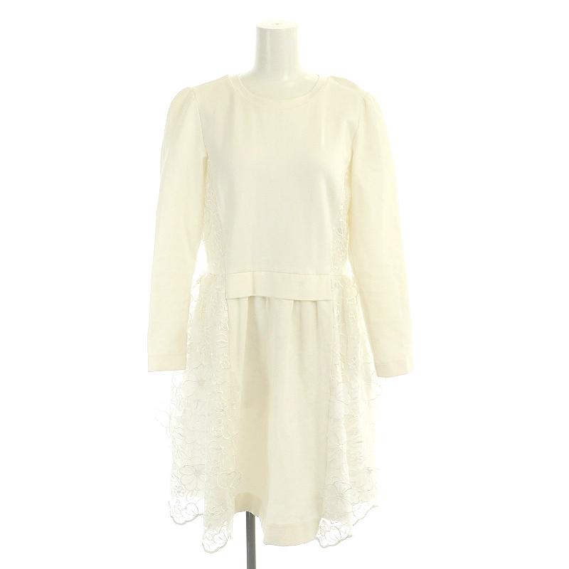 チェスティ Chesty オーガンジーフラワーレースワンピース ロング 長袖  