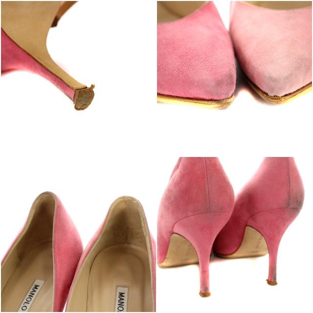 MANOLO BLAHNIK パンプス ピンクスエード 35.5