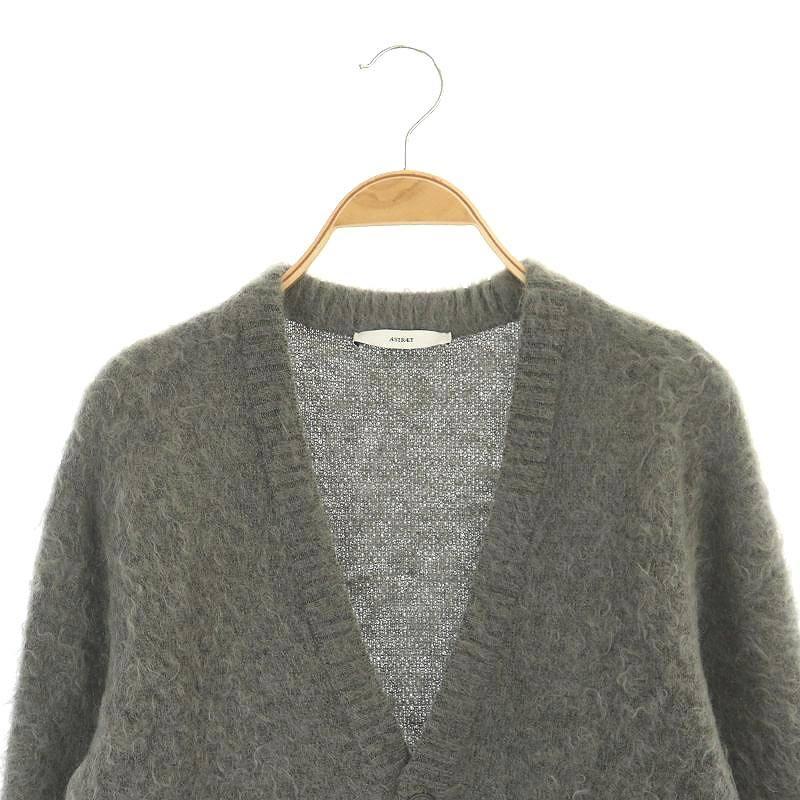 アストラット 22AW 8G WJQ Vネック ロングカーディガン グレー アストラット 22AW 8G WJQ Vネック ロングカーディガン グレーの