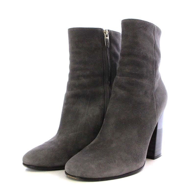 Gianvito Rossi 黒(チャコールグレー？) スエード ハイヒール