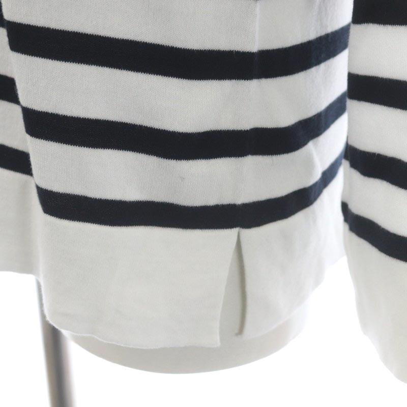 ドゥロワー Drawer 18G コットンボーダーカットソー Tシャツ 長袖 