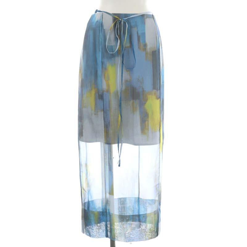 未使用品 ルシェルブルー LE CIEL BLEU 23SS Transparent Pencil Skirt 