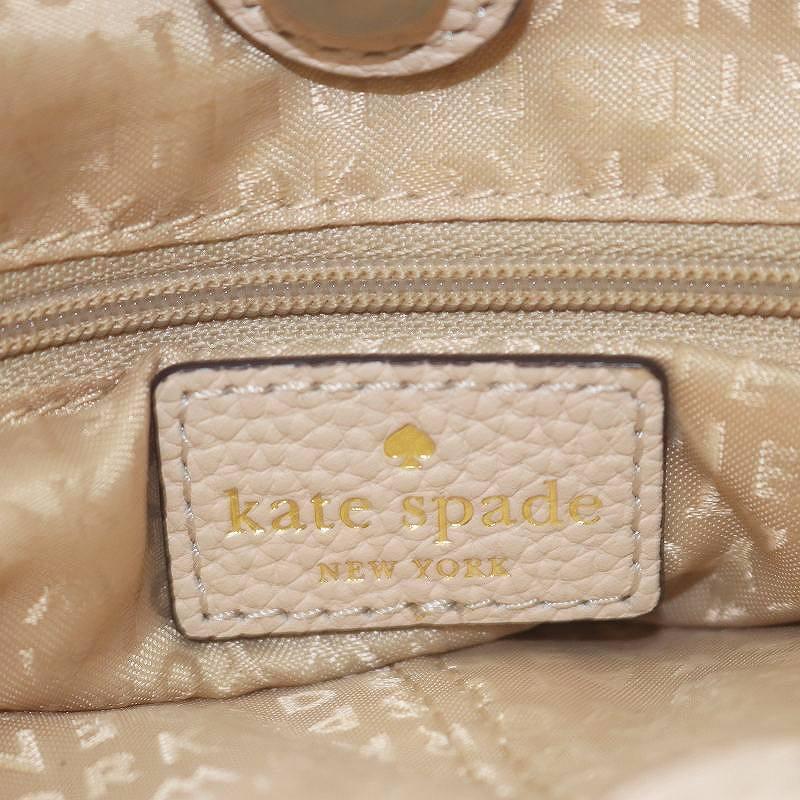 ケイトスペード KATE SPADE ハンドバッグ ショルダーバッグ 2WAY レザー かがり縫い ロゴ ベージュ /WM レディース｜vectorpremium｜06