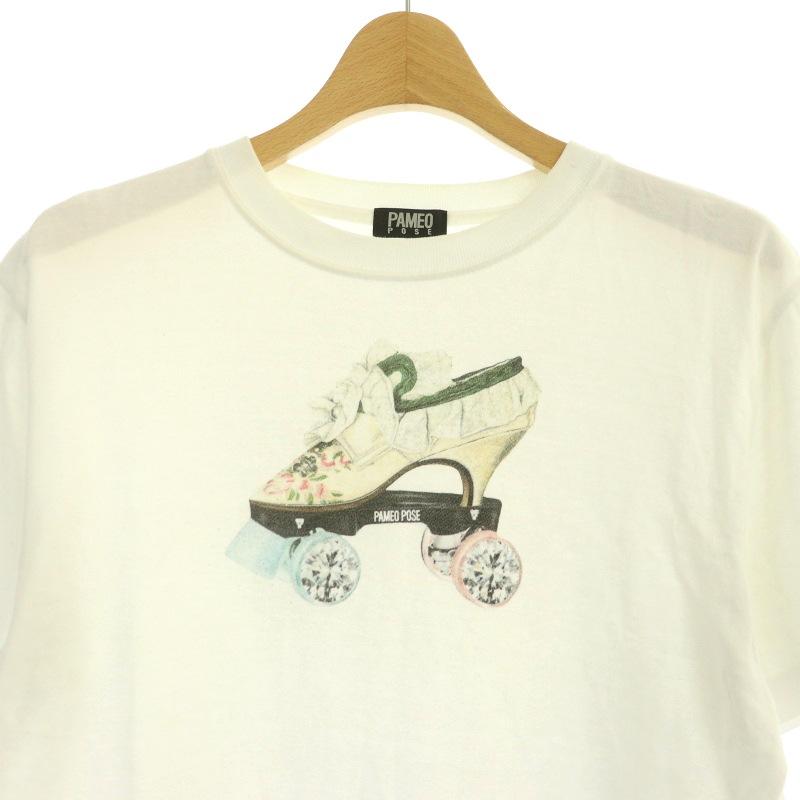 パメオポーズ PAMEO POSE 22SS Noble Rollerskates T-shirts Tシャツ カットソー 半袖 ローラースケートプリント S 白 マルチカラー｜vectorpremium｜04