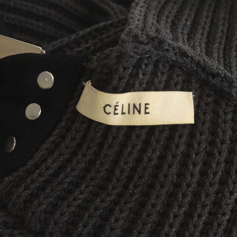 セリーヌ CELINE フィービー期 バックベルトリボンノースリーブニット 