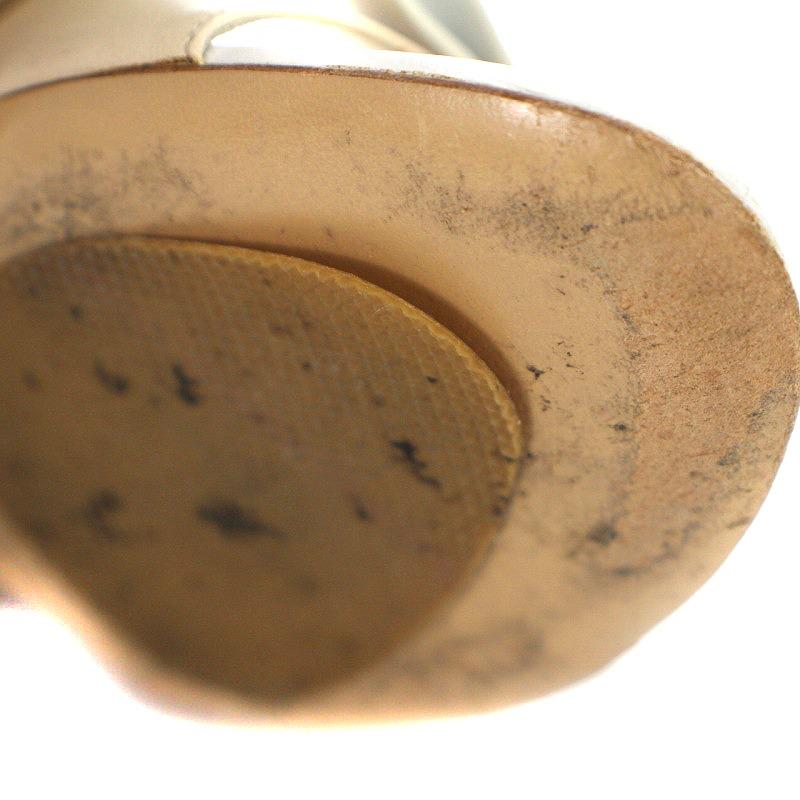 CHANEL ベージュ リボン　ミュール CHANEL シャネル ミュール サンダル リボン レザー 34.5 21.5cm