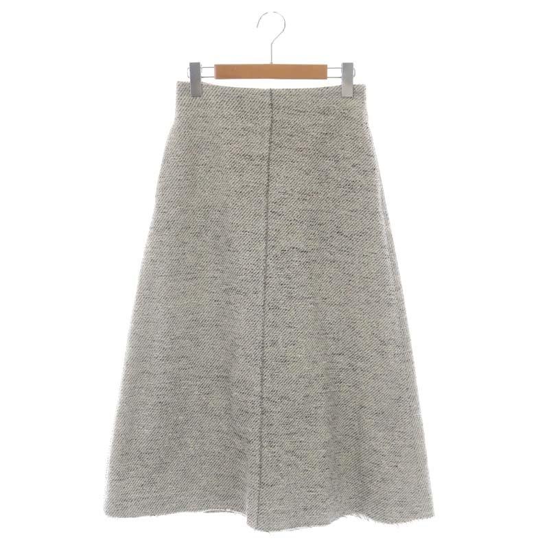 エブール ebure 23AW コットンツィードツイル トラペーズスカート A  