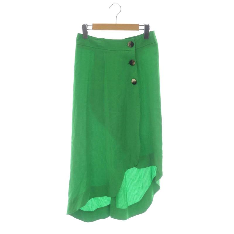 ガニー GANNI ボタンフライ フレアスカート ロング ラップ  