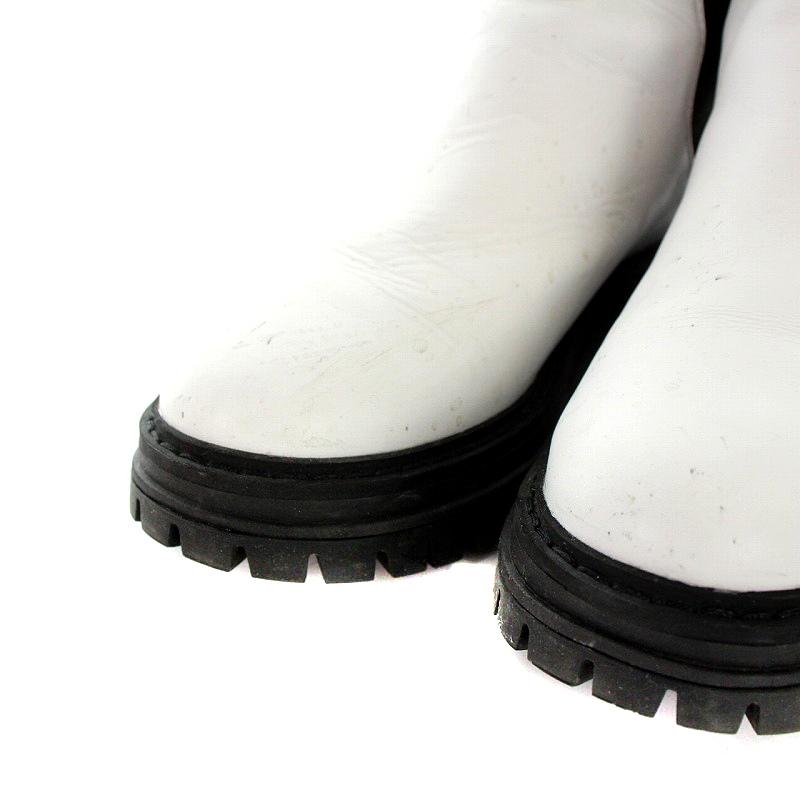 ベルシュカBershka レザーサイドゴアブーツ チェルシー ホワイト白 28 ベルシュカBershka レザーサイドゴアブーツ チェルシー ホワイト白 28