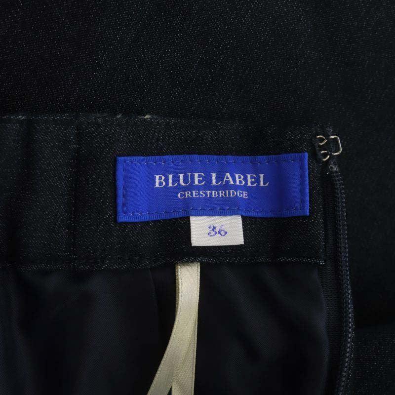 ブルーレーベルクレストブリッジ BLUE LABEL CRESTBRIDGE 23AW タックフレアスカート ロング ミモレ丈 36 濃紺 ダークネイビー /DO ■OS レ｜vectorpremium｜03