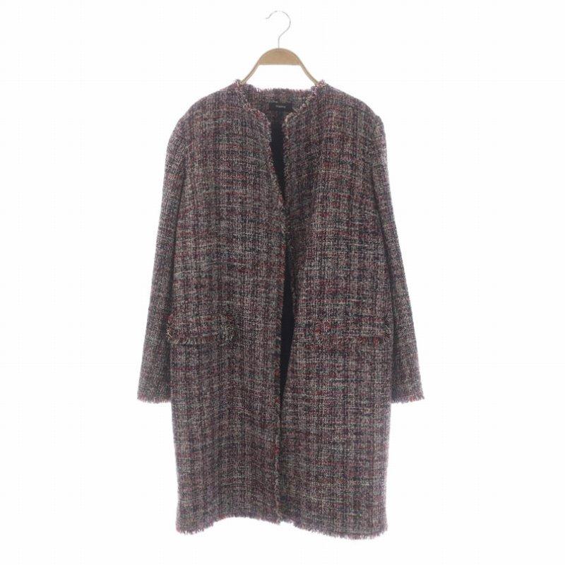 セオリー theory BEVERLY.TWEED COLUMN.COAT ツイードコート ノー 