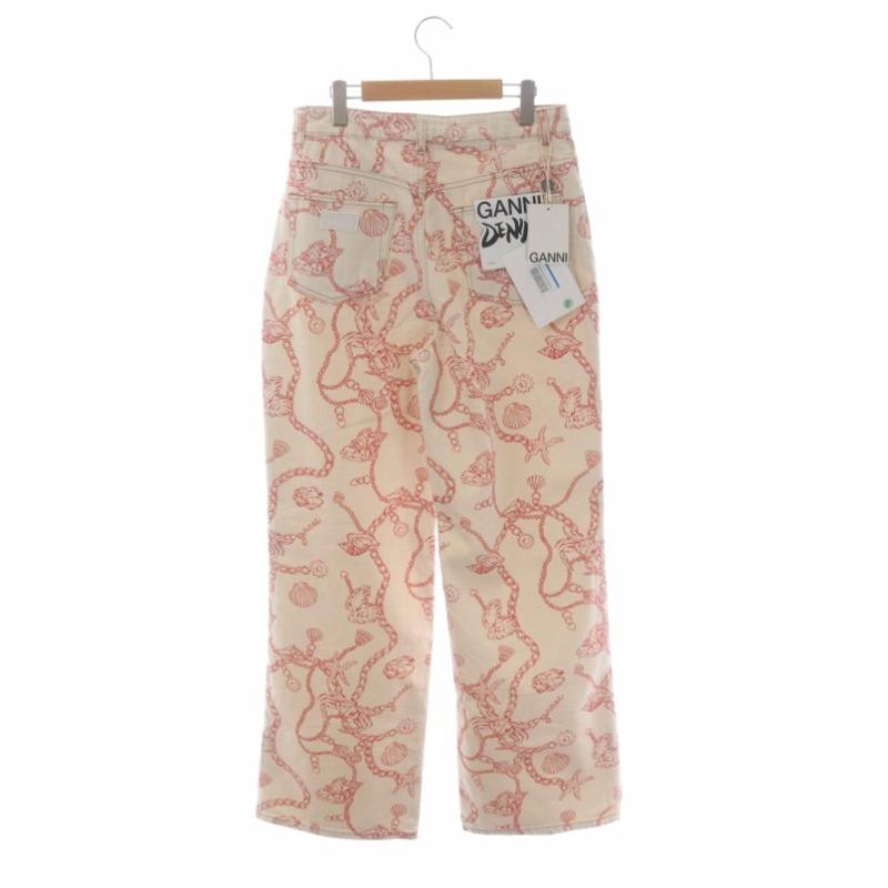 未使用品 ガニー GANNI 22AW Print Denim Magny デニムパンツ カラー 