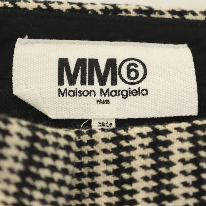 マルタンマルジェラ 6 Martin Margiela 6 MM6 ウール グレンチェック テーパード 36 黒 ベージュ /HK ■OS レディース｜vectorpremium｜03