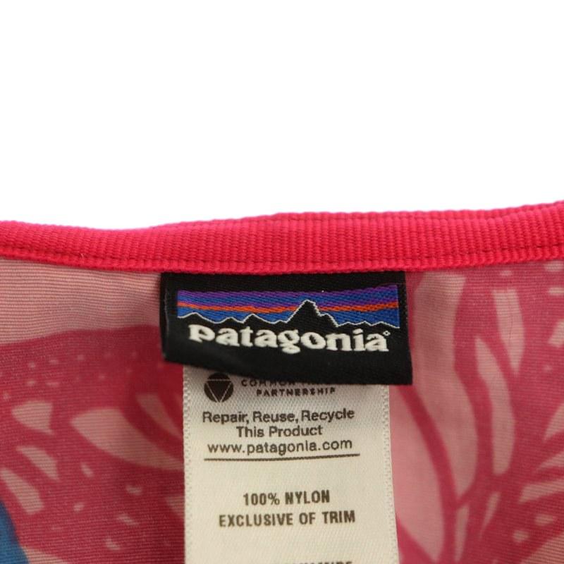 パタゴニア Patagonia キッズバギーズジャケット パーカー フード ジップアップ 総柄 XL(14) ピンク 青 白 緑 /NR ■OS キッズ｜vectorpremium｜03