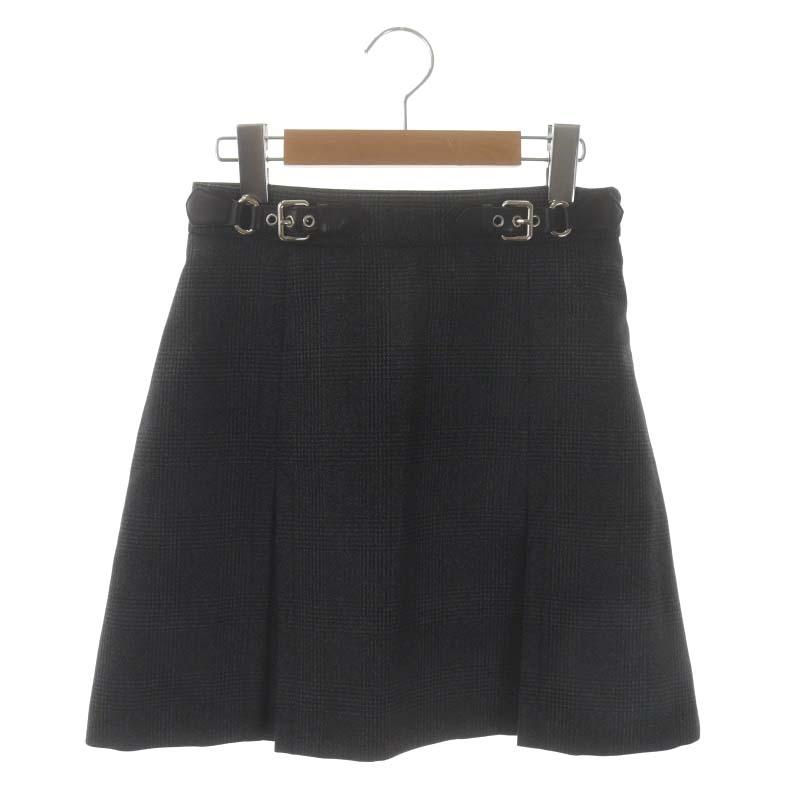 MIUMIU ミュウミュウミニスカートスカートチェック台形38