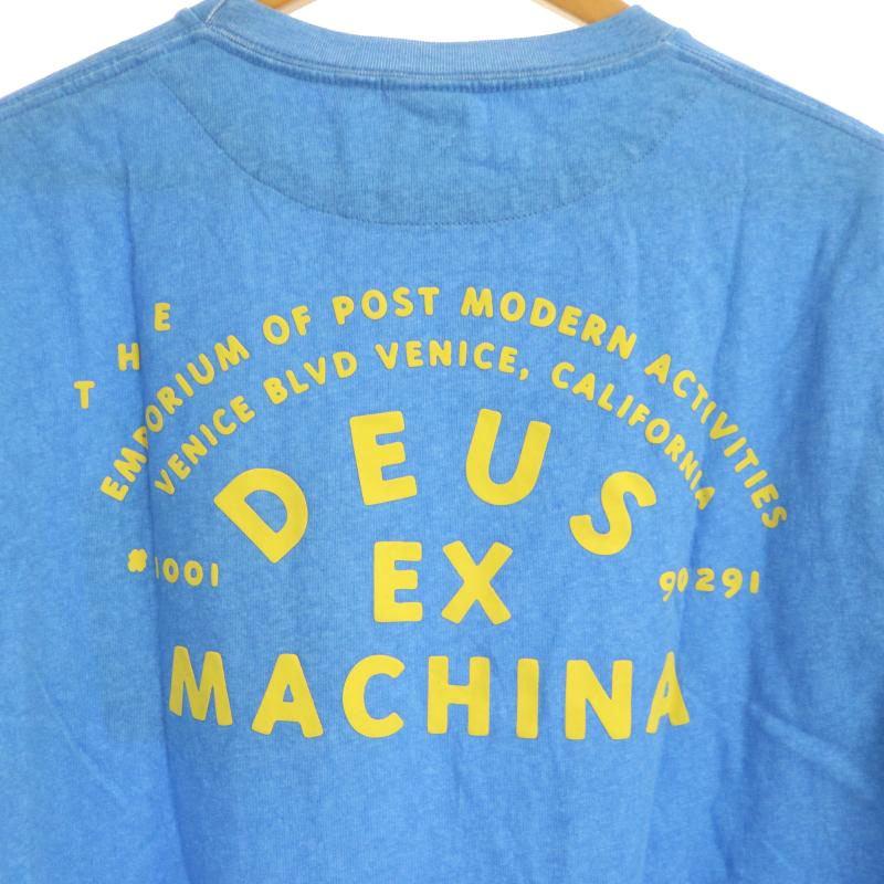 デウスエクスマキナ DEUS EX MACHINA ロゴプリントTシャツ カットソー 半袖 コットン L 青 黄色 ブルー イエロー /NR ■OS ■S メンズ｜vectorpremium｜07
