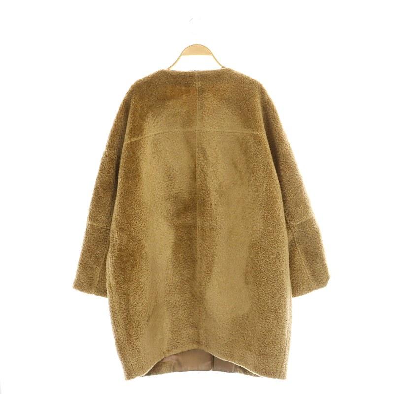 シンゾーン Shinzone ボアコート ノーカラー アウター F 茶 ブラウン