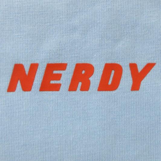 未使用品 ノルディ NERDY タグ付き ロゴプリント Tシャツ カットソー 五分袖 コットン 水色 ライトブルー L トップス ■SH メンズ｜vectorpremium｜05