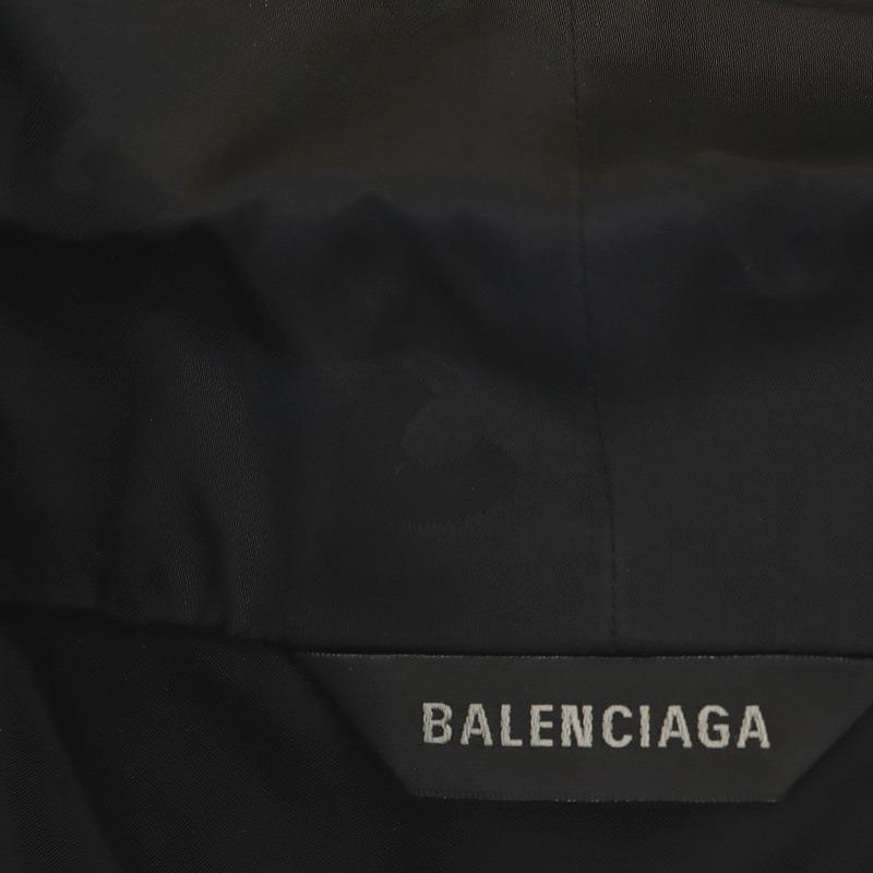 バレンシアガ BALENCIAGA Logo Letters All Over ボウタイブラウス サテン ロゴ 長袖 36 黒 ブラック 725061 /DF ■OS レディース｜vectorpremium｜07