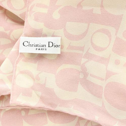 クリスチャンディオール Christian Dior モノグラム ロゴ スカーフ ピンク /SR15 ■OH レディース