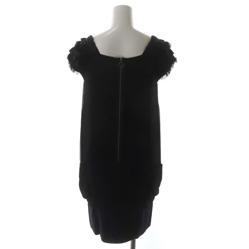 ランバンオンブルー スパンコール フリル ドレス ワンピース  