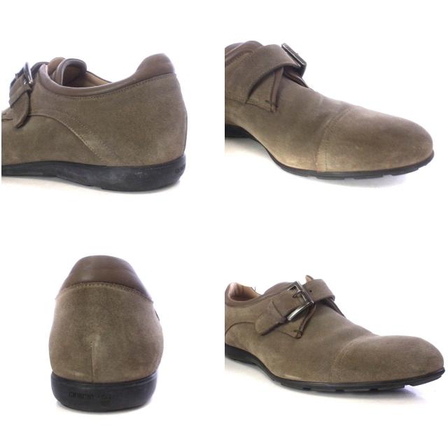 GIORGIO ARMANI モンクシューズ 5 レザー スエード イタリア製 GIORGIO ARMANI モンクシューズ 5 レザー スエード イタリア製