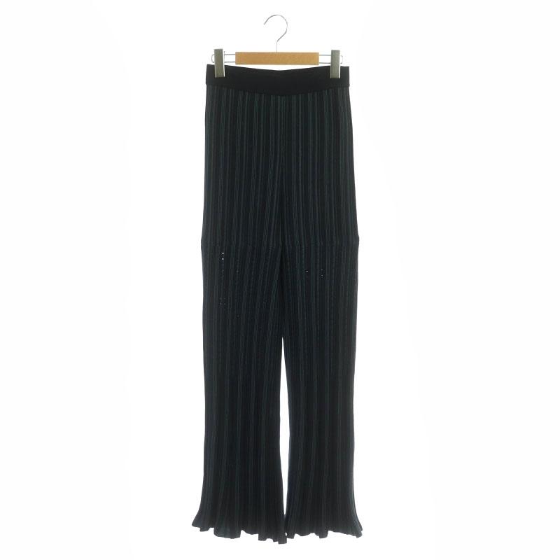 LE CIEL BLEU ランダムストライプニットパンツ ルシェルブルー LE CIEL BLEU 23SS Random Stripe Knit Pants