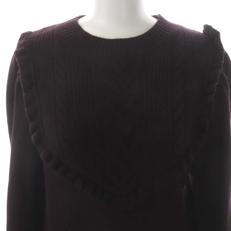 ハーリップトゥ Herlipto Belted Ruffle Cable-Knit Dressニット  