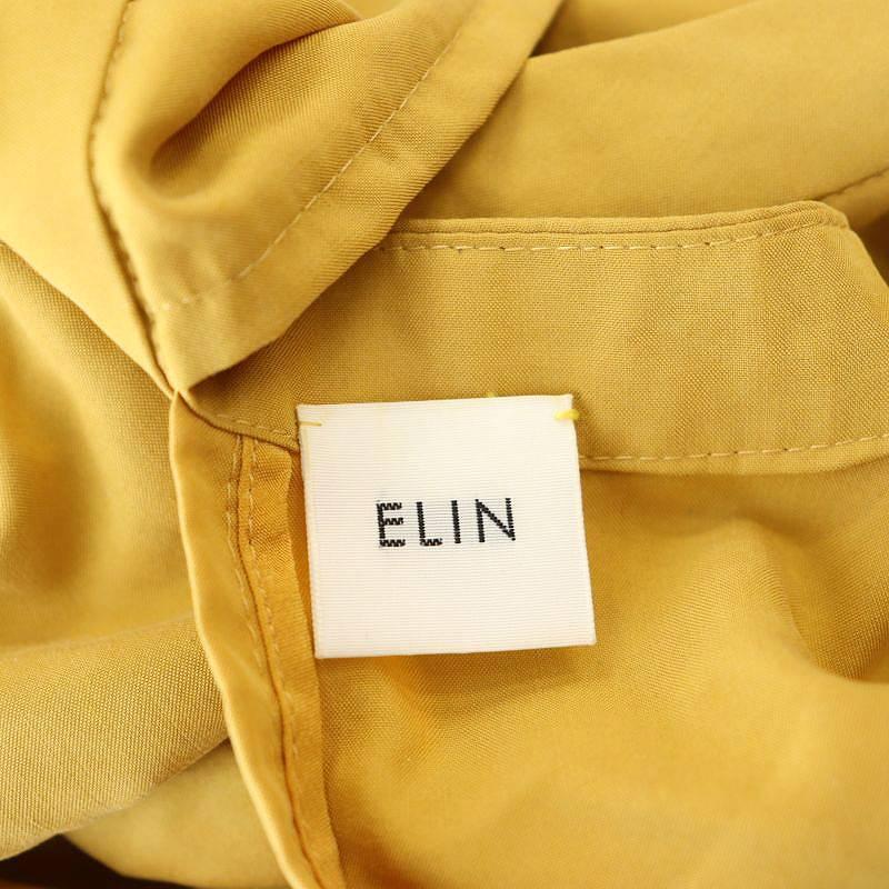 エリン ELIN studious別注 ボリュームサテンブラウス ノーカラー 長袖 
