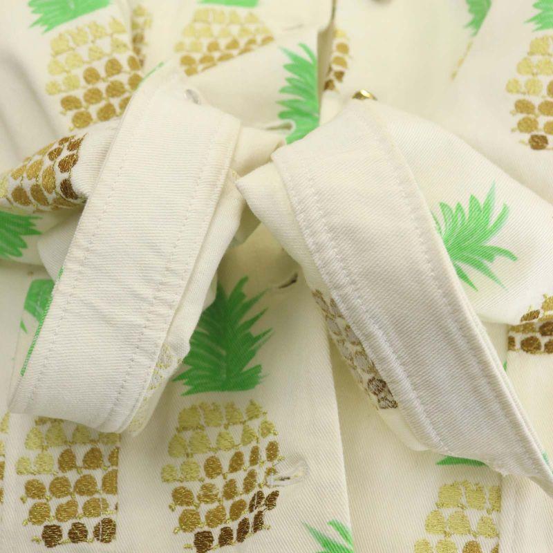 マヌーシュ MANOUSH パイナップル刺繍ジャケット 薄手 金ボタン 38 