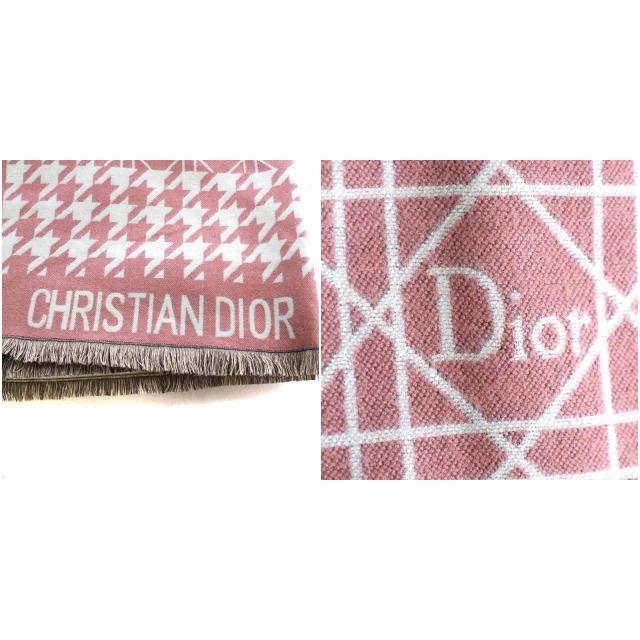 Christian Dior ピンク ロゴマフラー クリスチャンディオールDiorロゴ マフラーピンクライン