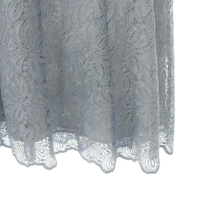 アナイ ANAYI ライトケミカルレース フレアスカート ロング 36 ライト  