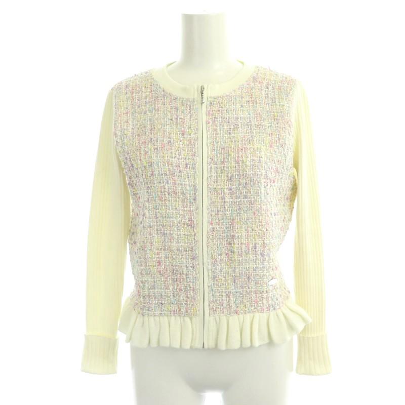 プリマ シェレル Prima Scherrer ニットジャケット ツイード  