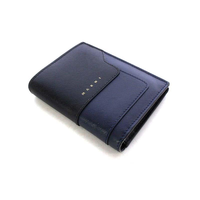 マルニ MARNI サフィアーノレザー バイフォールドウォレット 財布 二 
