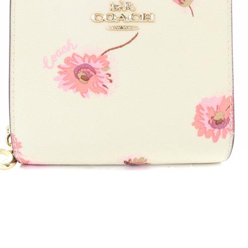 コーチ COACH マルチ フローラル プリント スナップ ウォレット 二つ折り財布 ロゴ 白 ホワイト ピンク C8691 /SR26 レディース｜vectorpremium｜04