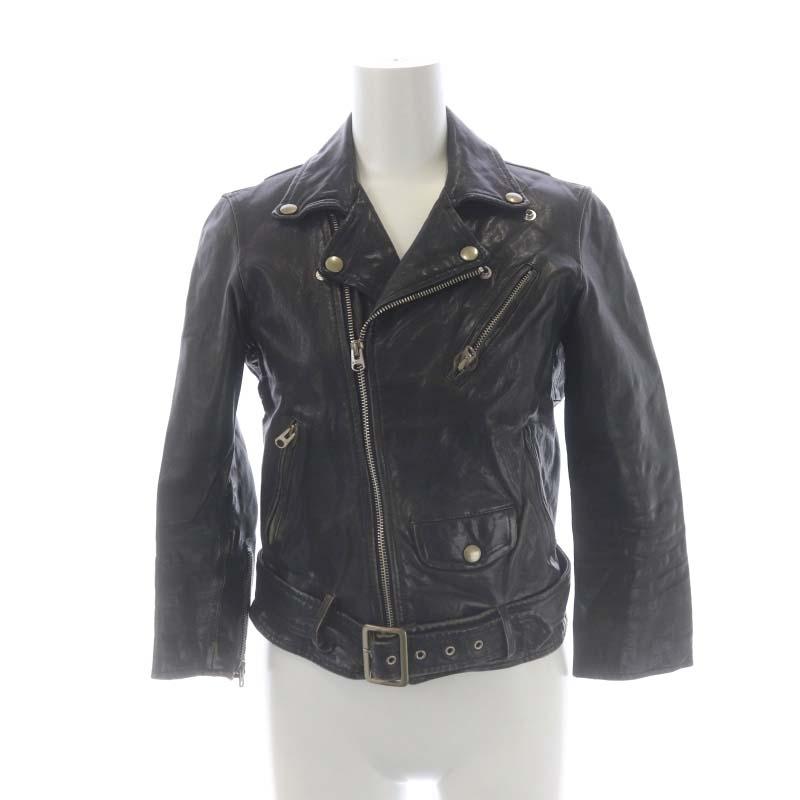 beautiful people 黒 レザー ダブルライダースジャケット 170 ビューティフルピープル vintage leather riders jacket ダブルレザー