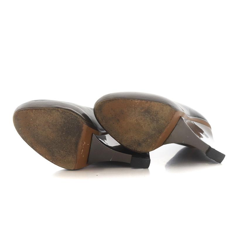 MARNI マルニ パンプス レザー ウエッジソール ハイヒール 切替 21.5cm  