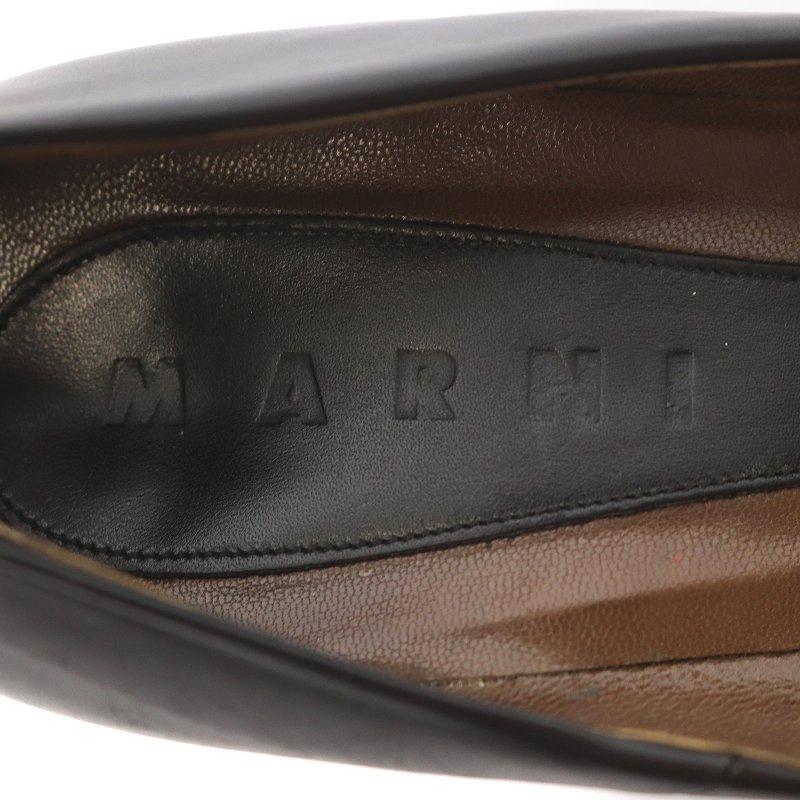 MARNI マルニ パンプス レザー ウエッジソール ハイヒール 切替 21.5cm  