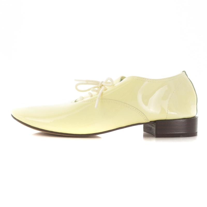レペット Repetto レースアップシューズ エナメル レザー 36 22.7cm 黄 