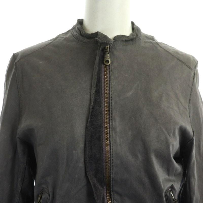 シシ sisii レザー シングルライダースジャケット アウター 長袖